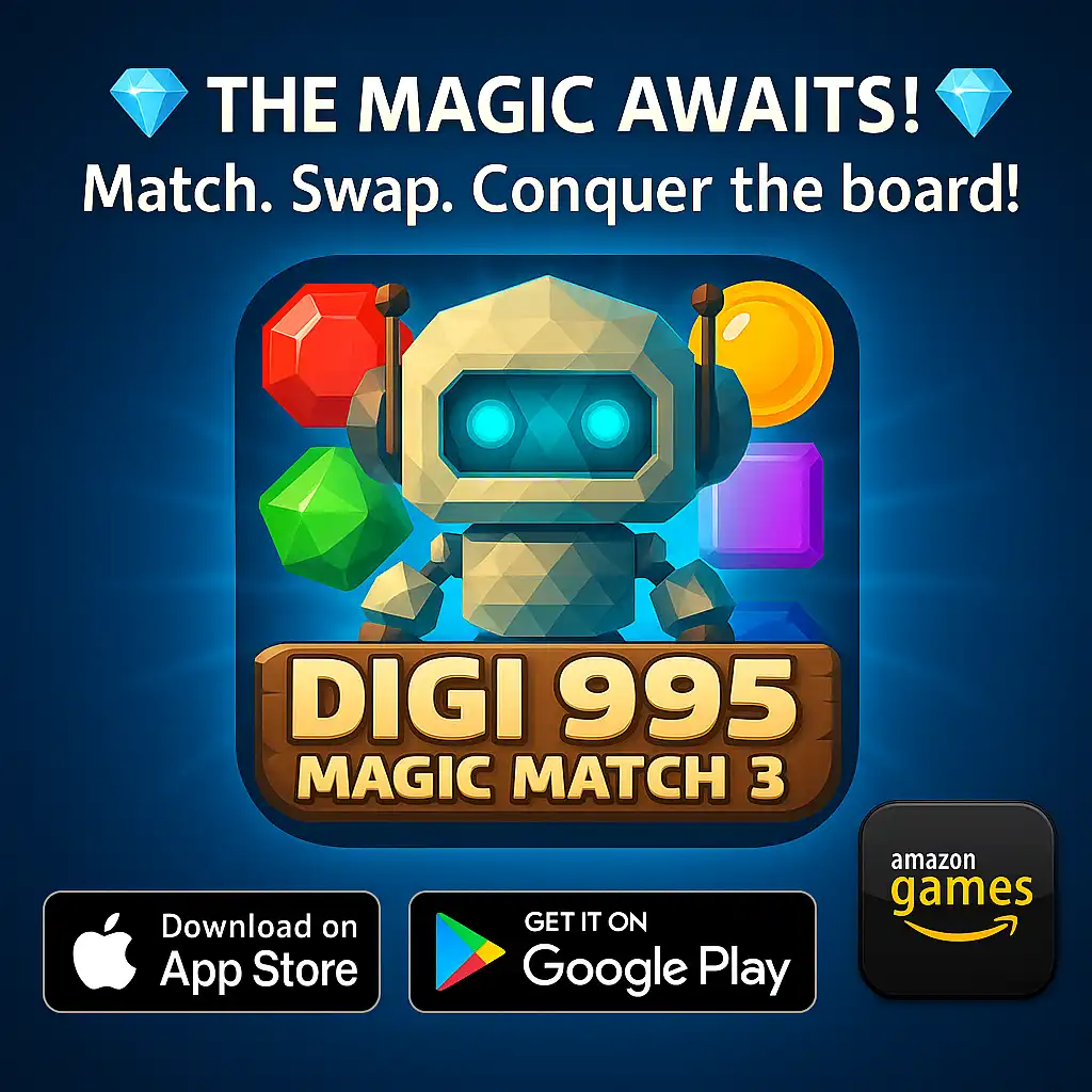 Digi 995: Magic Match 3 Is the Stress-Free Puzzle Adventure You Need